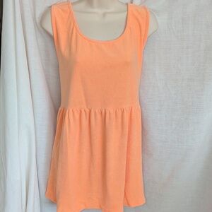 Chic Soul Tank Top 3XL Orange T-Shirt Babydoll Weekender Scoop Neck Tee Plus New